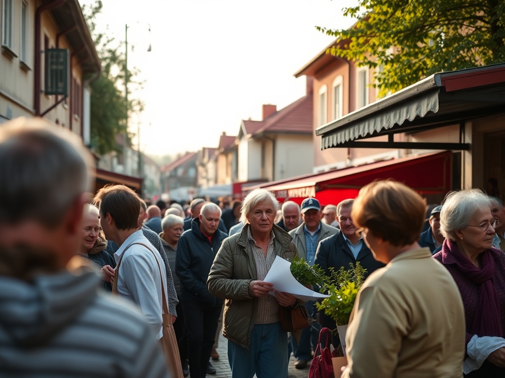 Mieszkańcy Wojcieszowa biorący udział w akcji sprzątania parku z okazji Dnia Ziemi.